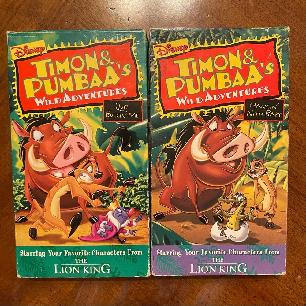 Disney Timon & Pumbaa’s wild adventures VHS Set of 2